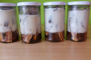 zavařené boky sklo